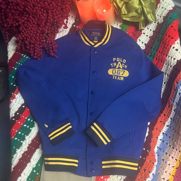 Ralph Lauren Blue Jacket with Yellow Trim
